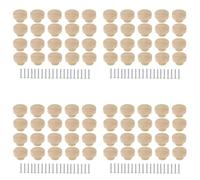 CENMEN 80 pomos redondos de madera sin terminar de 35 mm de diámetro para cajones de muebles y aparadores