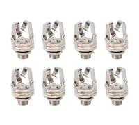 CENMEN 8X Enchufe de Conector de Cable de Audio de Dos Canales Jack 6.5 con un Interruptor Estéreo 6.5 Hembra para Guitarra