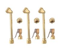 CENMEN 9 paquetes de portabrocas de aire de latón resistente, portabrocas de aire de latón de 1/4 pulgadas para accesorios de compresor de medidor de inflador de neumáticos