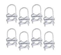 CENMEN Abrazadera de mástil de doble antena, soporte de mandíbula en V, pernos en U, accesorios de montaje de tubería, 8 juegos para antena WiFi, antena de TV