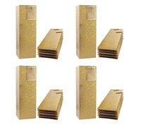 CENMEN Bolsas de vino, bolsa de vino de papel, 40 bolsas de vino de regalo con asas, bolsa de vino de papel de botella individual a granel