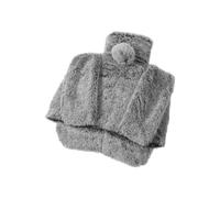 CENMEN Calentador de pies, botella de agua caliente para pies con cubierta de felpa suave, calentador de pies, calentador de manos para hombres y mujeres, tanque interior de 20 x 32 cm, estilo B