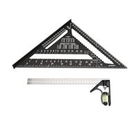 CENMEN Cuadrado de viga de 12 pulgadas y cuadrado triangular combinado, cuadrado de carpintero, cuadrado de marco de carpintería, diseño de transportador de regla