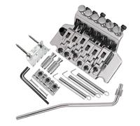 CENMEN de Vibrato para Puente de Doble Vibrador para Guitarra Eléctrica Puente de Doble Vibrador con Placa de Cuerdas y Doble Vibrador Plateado