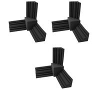 CENMEN Espuma Acústica 3 Piezas 15X15X15cm Espuma de Aislamiento Acústico Cuadrada + 9 Piezas 12X12X24cm Trampa de Graves Espuma de Pared Retardante de Llama