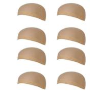 CENMEN Gorro de Peluca de Lujo Red de Pelo para 8 Piezas/Paquete Redes de Peluca de Pelo Gorro de Peluca de Elástica para Hacer Pelucas Talla Libre (Tono de Piel)