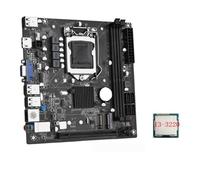 CENMEN ITX H61 - Placa base de escritorio para el hogar + CPU I3-3220 LGA 1155, soporta hasta 16 GB DDR3 1600 MHz ranuras RAM 100 M tarjeta de red