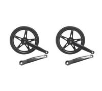 CENMEN Juego de 2 bielas para bicicleta de carretera 46T, velocidad única, 170 mm, placa de dientes hueca, juego de manivela para bicicleta