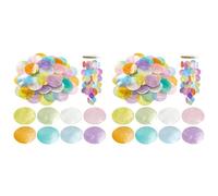 CENMEN Juego de 2 conectores redondos de 5 cm para cuentas de concha de mar con agujeros dobles de 1,5 mm para manualidades