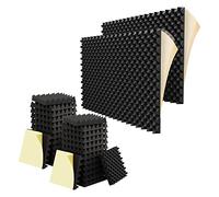 CENMEN - Juego de 24 almohadillas de espuma de huevo autoadhesivas, 1,5 x 12 x 12 pulgadas, para estudio, hogar y oficina.