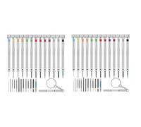 CENMEN Juego de 26 Destornilladores de Reloj de PrecisióN Mini Destornillador de Reloj de Joyero 0,6-2,0mm con 26 Cuchillas de Repuesto Adicionales