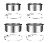 CENMEN Juego de 4 para perros de acero inoxidable y agua, comederos para perros para jaulas, , a prueba de fugas