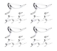 CENMEN Juego de 4 piezas de reparación de caña de pescar, kit de reparación de puntas de caña, guía de caña de pescar, juego de repuesto de anillo de cerámica de