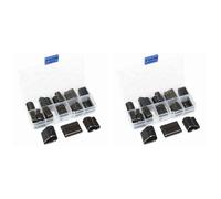 CENMEN Juego de 48 troqueles de corte de cuero, perforadora hueca, kit de herramientas de bricolaje, herramienta de perforación de cinturón de cuero corto, ovalado, cuadrado redondo