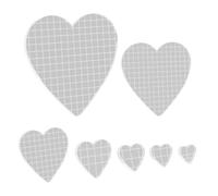 CENMEN Juego de 7 bloques de sellos acrílicos transparentes con rejilla, bloques de sellos decorativos