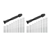 CENMEN Juego de brocas manuales con 50 mini brocas helicoidales para modelo, bricolaje, fabricación de joyas