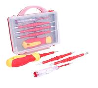 CENMEN Juego de destornilladores aislados para electricista con aislamiento magnético, multidestornillador eléctrico (5 en 1)