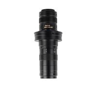 CENMEN Lente de montaje con zoom C de 150X, lente continua de vidrio de aumento 0.7X-4.5X, 25 mm, para microscopio de video industrial HD VGA USB, fácil de instalar