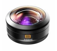CENMEN Lente ojo de pez gran angular para teléfono móvil, lente adicional de 8 mm, lente ojo de pez