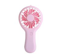 CENMEN Mini ventilador portátil de carga USB conveniente ventiladores pequeños catapulta bolsillo ventilador de mano con base ventilador exterior - rosa