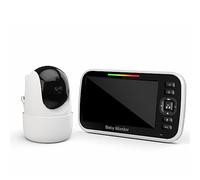 CENMEN Monitor de Video PTZ para BebéS de 5 Pulgadas con CáMara de Vigilancia Digital VisióN AutomáTica Intercomunicador Bidireccional NiñEra Enchufe de la UE