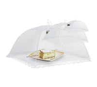 CENMEN Mosquitera, protección insectos, cubierta moscas y moscas de la fruta para pasteles, fruta, fiesta en el jardín, paquete de 3, reutilizable, fácil de usar