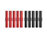 CENMEN P7023 10 Unids/Lote ExtensióN Aislada PVC 4Mm Banana Enchufe Hembra una Hembra Adaptador Acoplador Conector Rojo Negro