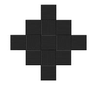 CENMEN Paquete de 12 paneles acústicos de pared, 12 x 12 x 1 pulgadas, sin olor y de recuperación rápida, paneles de pared de amortiguación de sonido (negro)