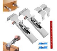 CENMEN Paquete de 2 abrazaderas de instalación frontal de cajón, abrazadera de fijación de cajón ajustable, abrazaderas de panel para carpintería, abrazaderas de marco de gabinete