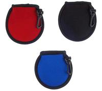 CENMEN Paquete de 3 bolsas limpiadoras de pelotas de golf portátiles de bolsillo, B