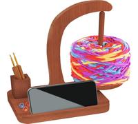 CENMEN Soporte de hilo mejorado para tejer y ganchillo, mecanismo de giro magnético, soporte para bolas de hilo