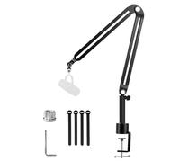 CENMEN Soporte de MicróFono con Brazo de SuspensióN Pesada Ajustable, MicróFono de Condensador, Soporte de Brazo de Tijera para Estudio de GrabacióN