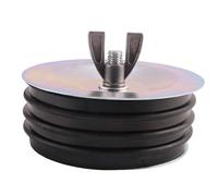 CENMEN Tapón de prueba mecánico de fontanería, 4 pulgadas, tapa de limpieza de alcantarillado resistente con tornillo galvanizado y tuerca de ala, apto para la mayoría de fregaderos de tuberías y