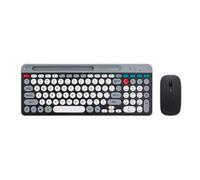CENMEN Teclado y RatóN InaláMbricos Bluetooth con Teclas Redondas, Aptos para Tabletas y PortáTiles, Color Negro
