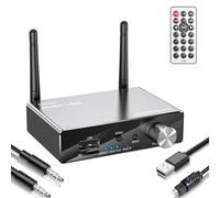CENMEN Transmisor Receptor Bluetooth Estéreo de Baja Latencia AUX Jack de 3,5 mm Adaptador Audio Musical Inalámbrico Óptico Kit de Control Remoto