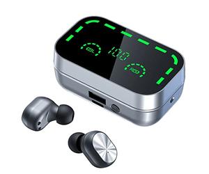 CENMEN YD05 - Auriculares Bluetooth inalámbricos 5.3 con pantalla digital inteligente - Auriculares in-ear HiFi estéreo, reducción de ruido