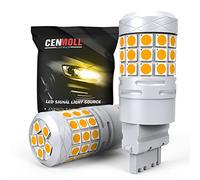 CENMOLL 3156 T25 p27W Bombilla LED ámbar amarillo, Super brillante 40W 2000LM 12V-24V Canbus Error Free 3156 T25 p27W Bombilla LED para luz de estacionamiento marcha atrás Luces de señal de giro, 2PCS