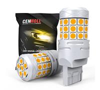 CENMOLL 582 W21W 7440 Bombilla LED ámbar amarillo, Super brillante 40W 2000LM 12V-24V Canbus Error Free WY21W 582 W21W Bombilla LED para luz de estacionamiento marcha atrás luces de señal de giro,2PCS