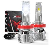 Cenmoll Bombilla H11 Led, 140W 36000LM 700% de brillo ángulo de haz ajustable de 360 grados, 6000K blanco frío Bombillas H11 H9 H8 Led Canbus 12V 24V controlador Canbus integrado Plug & Play, 1 par