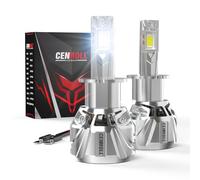 Cenmoll Bombilla H3 Led Canbus, 140W 36000LM 700% de brillo ángulo de haz ajustable de 360 grados, 6000K blanco frío Lampara H3 Led 12V 24V controlador Canbus integrado Plug & Play, 1 par