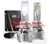 Cenmoll Bombilla HB3 Led, 140W 36000LM 700% de brillo ángulo de haz ajustable de 360 grados, 6000K blanco frío Luces Led HB3 9005 12V 24V controlador Canbus integrado Plug & Play, 1 par