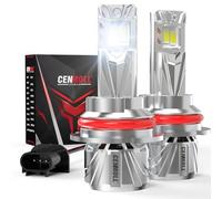 Cenmoll Bombilla HB5 9007 Led, 140W 36000LM 700% de brillo ángulo de haz ajustable de 360 grados, 6000K blanco frío Lampara 9007 Led 12V 24V controlador Canbus integrado Plug & Play, 1 par