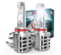 Cenmoll HB3 Bombilla LED para faros delanteros, 90W 18000lm 500% de brillo Iluminación de 360 grados 9005 HB3 bombilla para faros delanteros Canbus sin errores 6500K blanco, paquete de 2