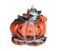 CENMOO Fuente de Cascada de Incienso - Porta Incienso de reflujo con Forma de Calabaza de Resina | Soporte de Incienso para Halloween, aromaterapia, Yoga, hogar, habitación, Oficina, decoración