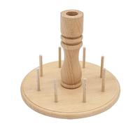 CENMOO Soporte de hilo de madera, soporte de hilo de coser | Porta-Bobina de hilo de 8 bobinas - Organizador de hilo de bordar, con base redonda, gran eje vacío para bordado, acolchado, mini costura
