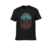 CENNA Fright Night 1985 - Camiseta con estampado gráfico para hombre, color negro, Negro, XXL