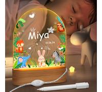 CENOVE Lampara Personalizada con DIY Nombre, Regalos Bebes Recien Nacidos Originales, Regalo Bautizo Niño, Regalos Navidad Personalizado Niño