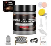 cenozo 250g Gris Kit de Reparación para Cuero,Cuero Liquido Reparador,Pintura para Cuero para Reparar el Desgaste y Las Marcas en Sofás, Muebles de Vinilo, Asientos de Automóvil y Zapatos de Cuero
