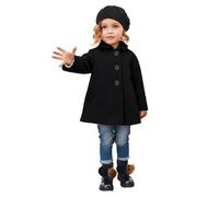 cenozo Abrigos para Niña,Chaqueta Niña Invierno con Bolsillos, Solapa Tipo Chaqueta,Botonadura Sencilla,Mangas Largas,Chaqueta Transicional para Niñas de 2 a 8 Años