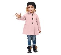 cenozo Abrigos para Niña,Chaqueta Niña Invierno con Bolsillos, Solapa Tipo Chaqueta,Botonadura Sencilla,Mangas Largas,Chaqueta Transicional para Niñas de 2 a 8 Años